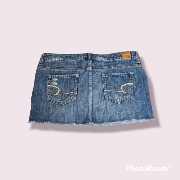 AMERICAN EAGLE Distressed Denim Mini Skirt - Picture 4 of 11
